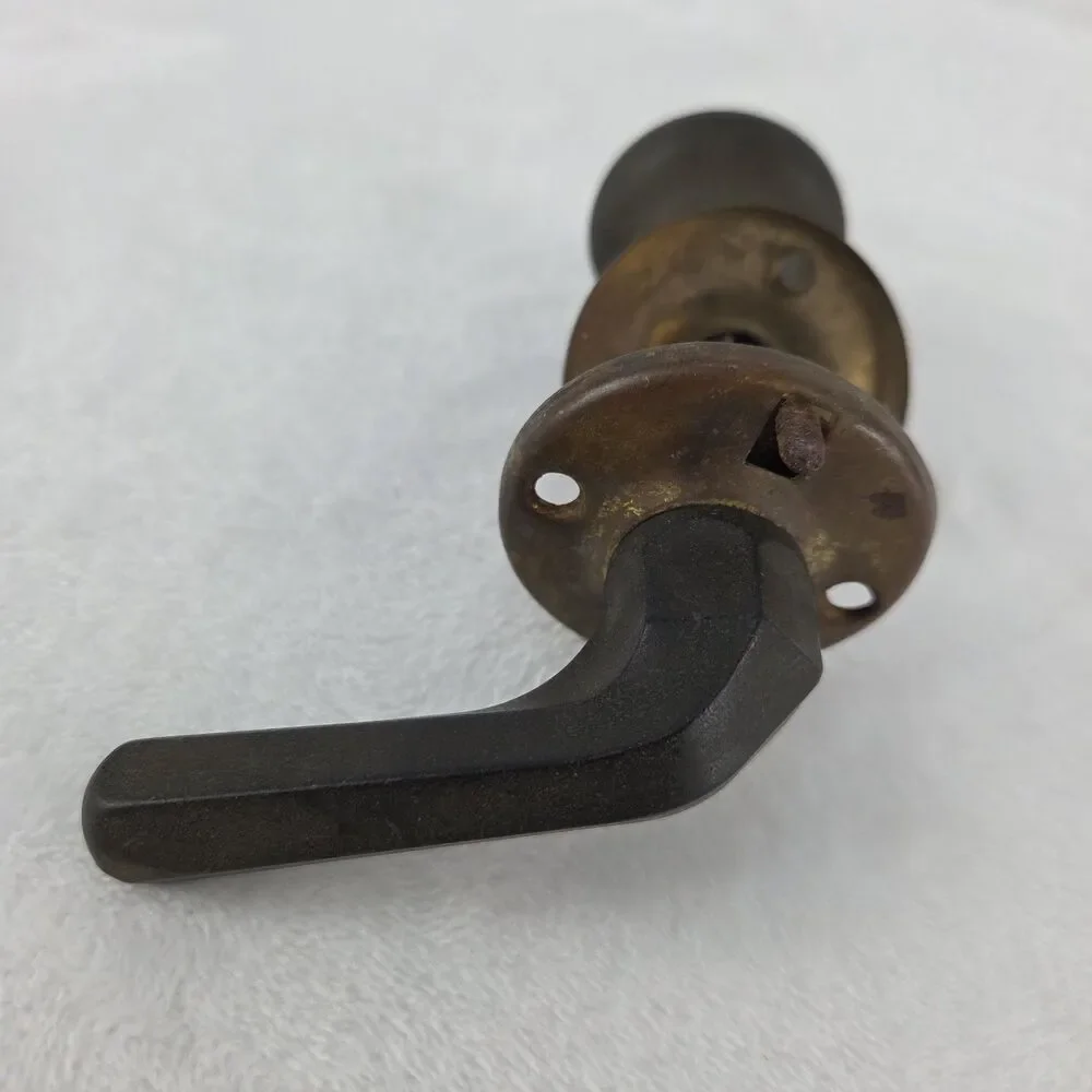 Vintage Bakelite Door Knob & Lever Lockset Black Architectural Hardware